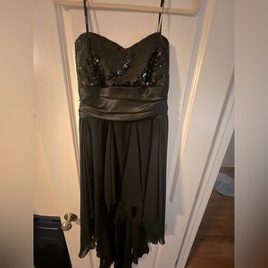 Black high-low dress